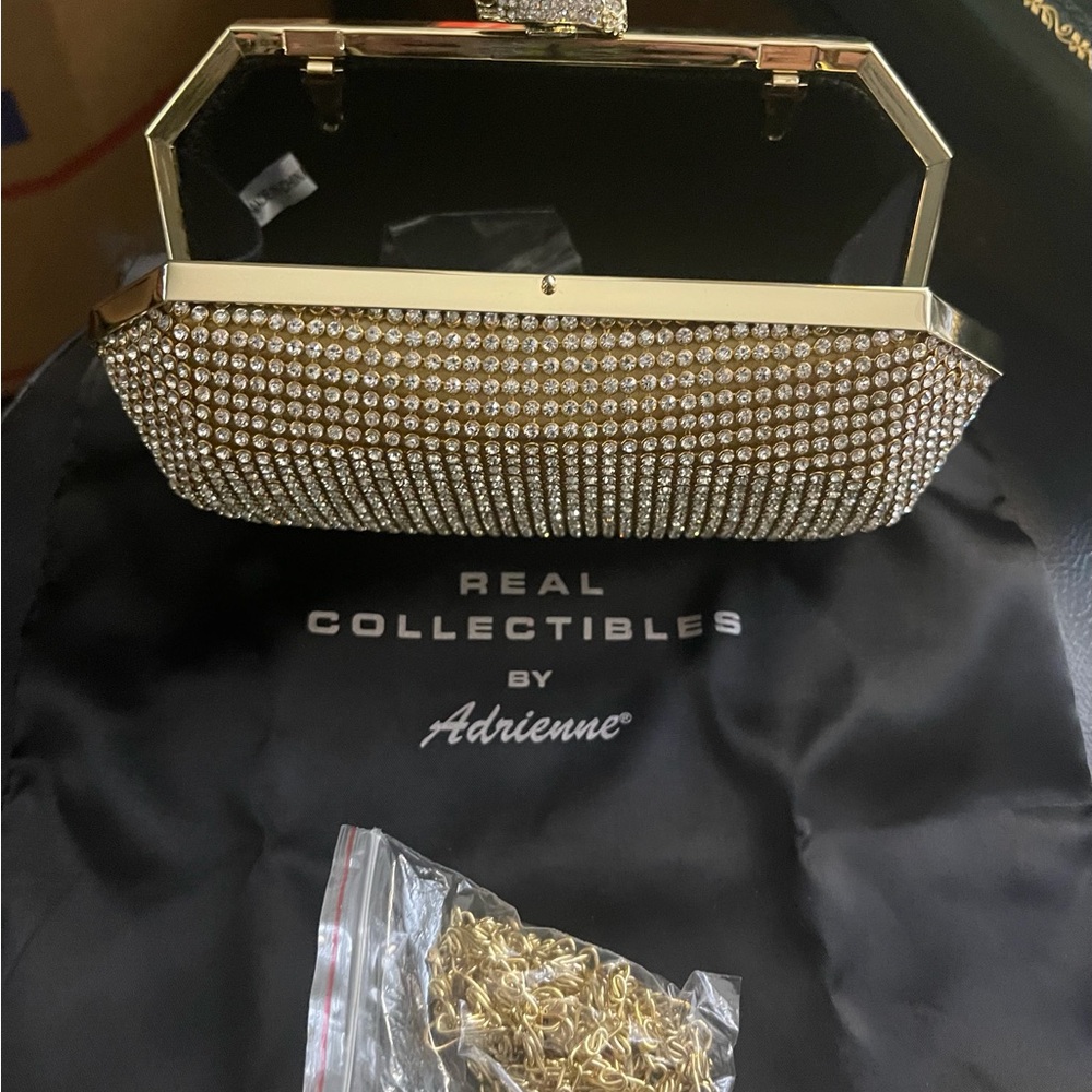 Adrienne Gold Mesh Evening Clutch